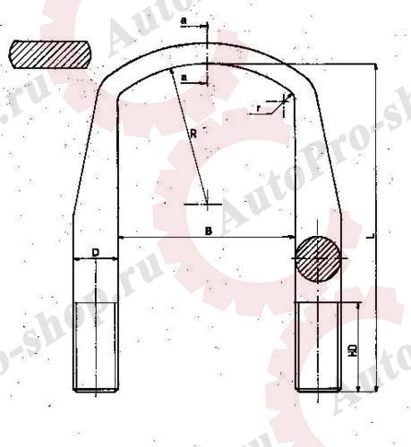 B179M22B008 Стремянка плоская (разнаногая) M22х129х150x240/262  BPW   WEWELER