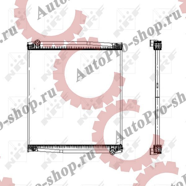 509587 Радиатор 860x938x42 Scania 4-серия 01/1995-08/2004 (без рамки)