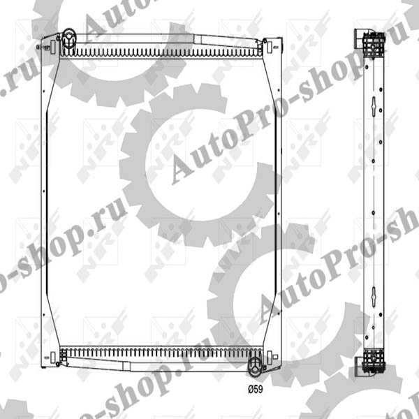 519587 Радиатор охлаждения Scania-4ser CR/CT с рамкой