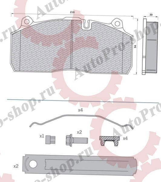 55293881PRO Колодки дисковые 29175 (с углублениями под направ. поршней супп.)