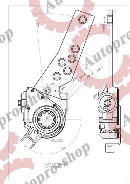 564104PRO Рычаг тормоза регулировочный
