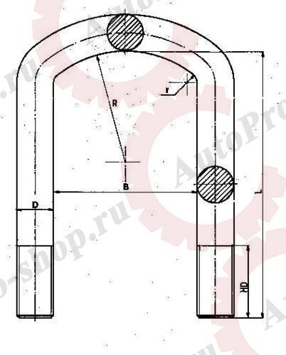 B179M24A056 Стремянка с гайкой (верх круглая) М24x125х320  BPW    WEWELER