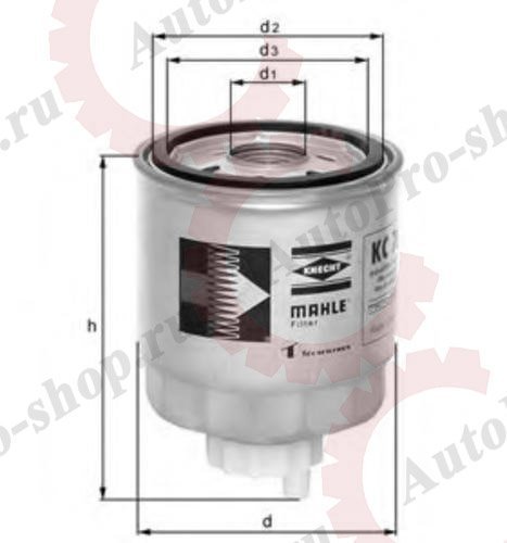 KC17D Топливный фильтр 86.5x157.5 M16x1,5 69x62