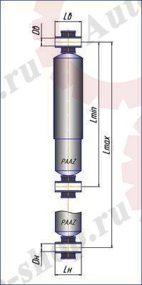 49037P Амортизатор подвески задн.6x100х20x50х 483х801 SCANIA    PAAZ