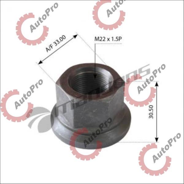 WN325 Гайка колеса Volvo new М22х1,5х30 SW33 (WN308) MANSONS