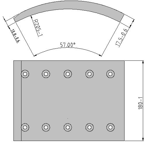 65571687N00A8RV Накладки торм.с заклепками (19032) (5отв)(на ось)  BPW (ст)   FOMAR