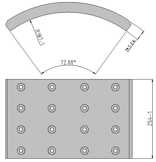65001949N00A4RV Накладки тормозные зад. к-т на ось 413x254 SCANIA   FOMAR
