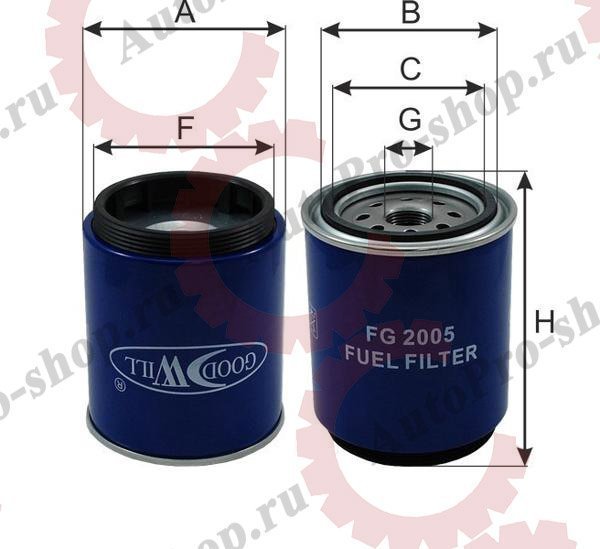 FG2005 Фильтр топливный (аналог FS1287 / F1HZ9365A)