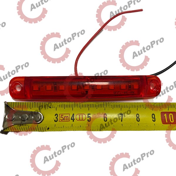 SV0010 Фонарь габаритный прицепа красный (прямоуг.) 95х10