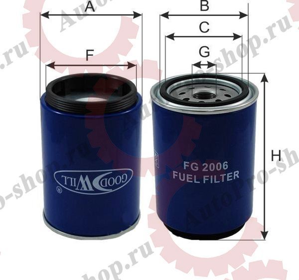 FG2006 Фильтр топливный (аналог FS19551 / R90T)