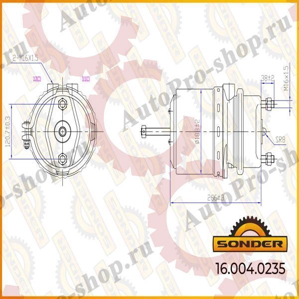 160040235 Энергоаккумулятор T2430 Scania Knorr BS8500