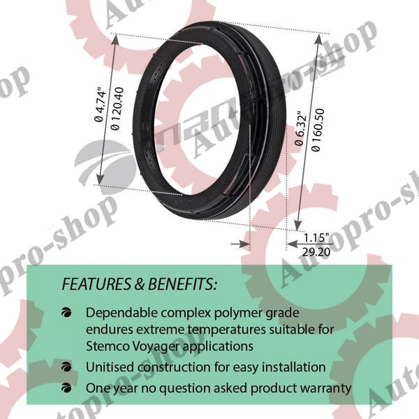330.002ST Сальник задней ступицы усиленный FL/INT/VOL/KW (черный) MANSONS
