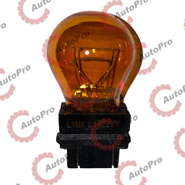 L14227Y Лампа  желтая без цоколя P27/7W 12V LYNXAUTO