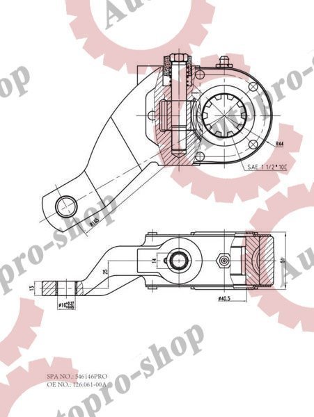 564146PRO Трещетка Scania задняя мост AD90/100 правая