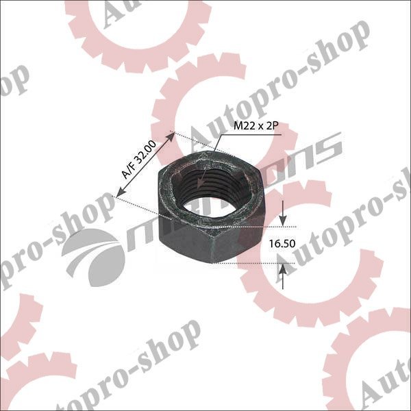 WN039 Гайка шпильки 0329623170 22х2 внутренняя  BPW   MANSONS