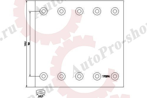 BC371S7340 Накладки тормозные STD 19094
