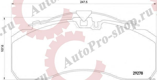 2927802 Колодки тормозные ProTecS Knorr SN7 WVA 29253 29278 T7400