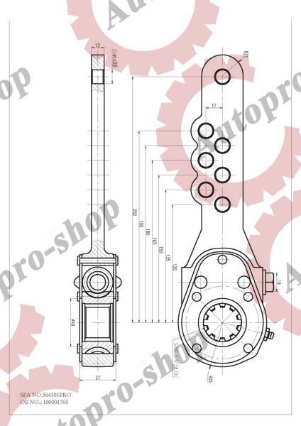 564101PRO Трещотка механическая 120/135/150/160  BPW