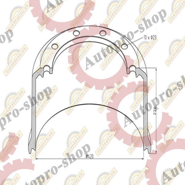 16.005.0110 Барабан тормозной BPW ECO MAXX 420x180/184 H=227  SONDER