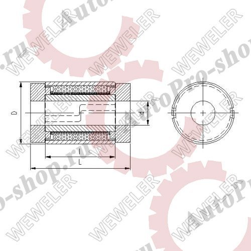 C234676 Сайлентблок передней рессоры 24x62.5x106 DAF 65/75/85 CF WEWELER