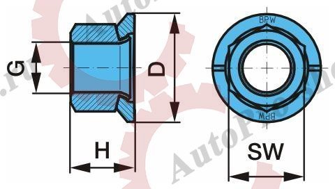 0526054100 Гайка универсальная HM22*1.5-10/H27/SW32