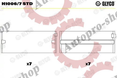 H10067STD Вкладыши коренные std