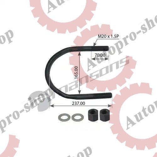602.003 Стремянка c гайками П-образная плоская M20x1.5X165X240  SCHMITZ   MANSONS