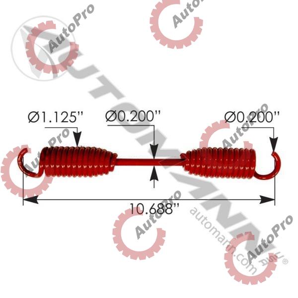 104.10241HD Пружина колодки L=271.5mm (4719/4311/4709) AUTOMANN