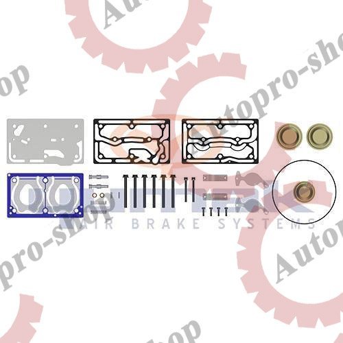 RK.01.352.05 Ремкомплект 2-х цил. компр.(прокладки,клапана,болты,заглушки) Yumak