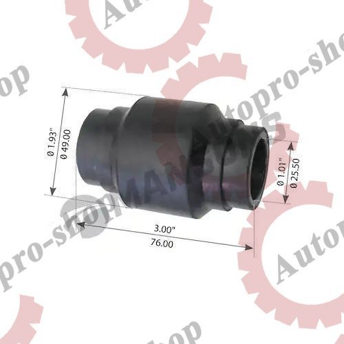 460.015 Сайлентблок реактивной тяги прицепа 25.5х49х77/25.5х48.5 АМЕРИКА  MANSONS