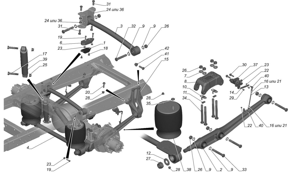 C40R13-2910001-10 Задняя подвеска
