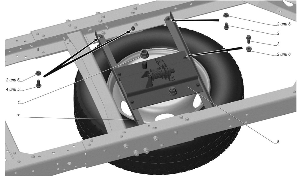 Держатель запасного колеса