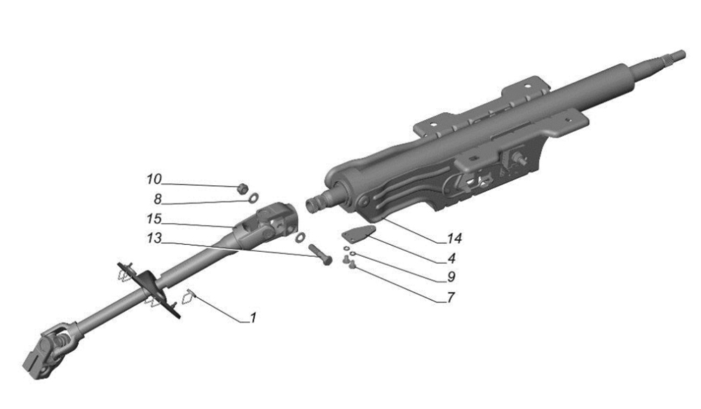Колонка рулевого управления с карданным валом