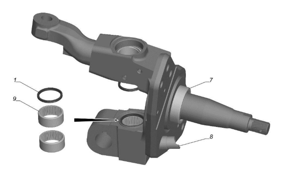 Кулак поворотный левый