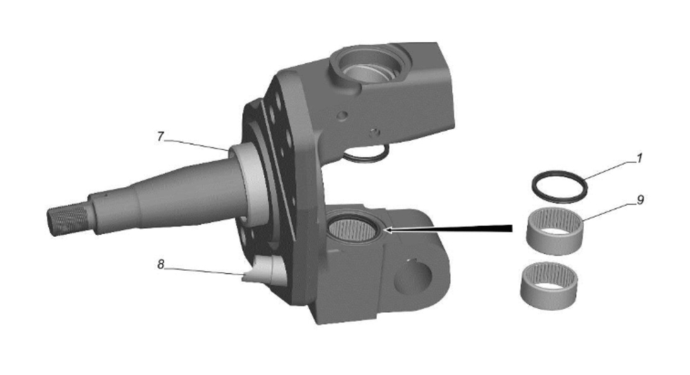 Кулак поворотный правый