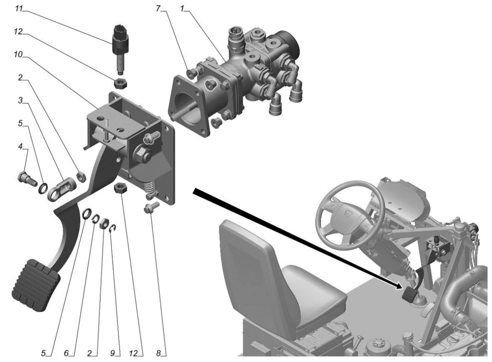 Педаль тормоза