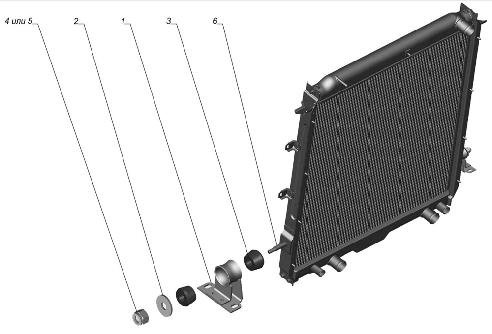 Радиатор с опорами