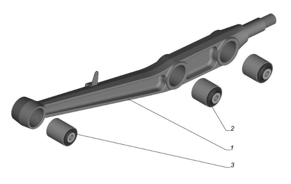 Рычаг задней подвески с сайлентблоками