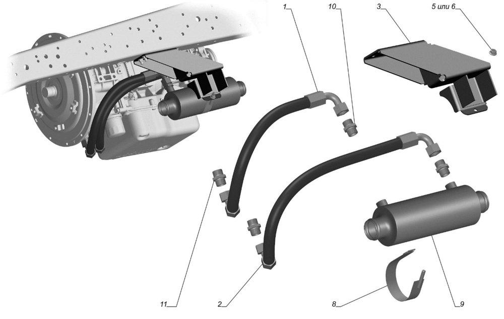 Система охлаждения масла коробки передач