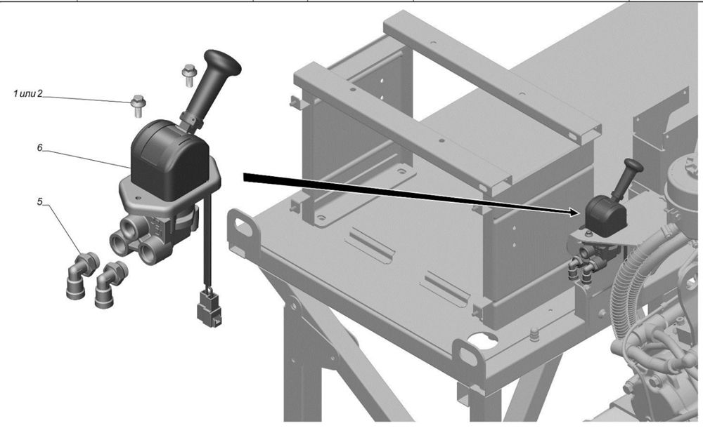Тормозной кран с ручным приводом