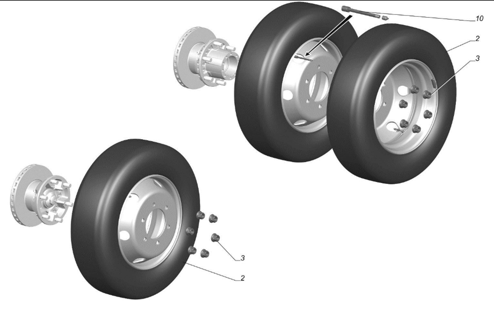 Установка колес